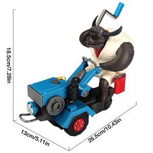 اسباب بازی ماشین چمن زن آبی و گاو باغبان MR.Cow Funny Tractor toy_اسباب بازی